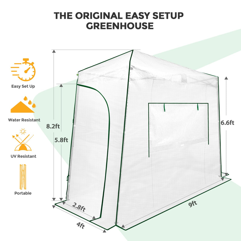 EAGLE PEAK Pop-Up Walk-In Greenhouse (Multiple Sizes)