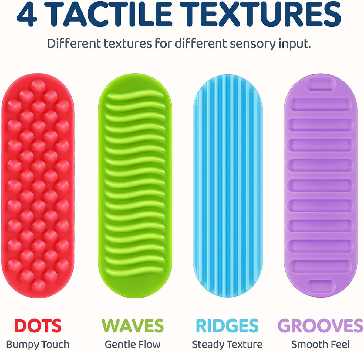 Sensory Stickers for Kids & Adults, 16 Pack Textured Classroom Calm Strips
