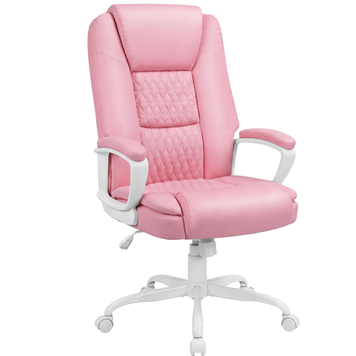 VENDORZ High-Back PU Leather Study Chair with Lumbar Support