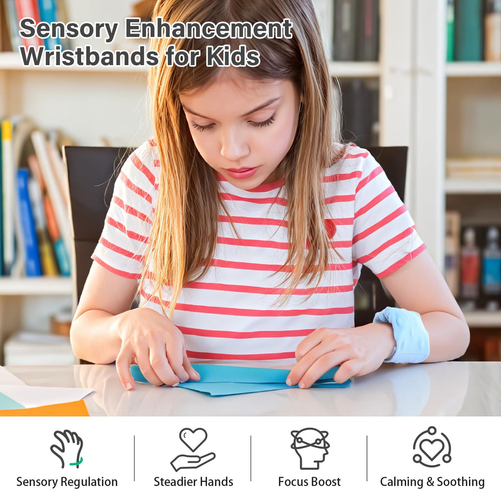 Sensory Weighted Bracelets for Kids, Sensory Wristbands for Autism ADHD SPD Anxiety Relief, Calming and Focus for Special Needs Child, Two Pack, Light Purple