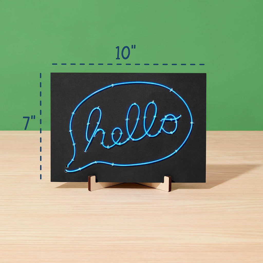 KiwiCo DIY Neon Sign Kit - Light-Up Wire Art STEM Craft, Ages 9+