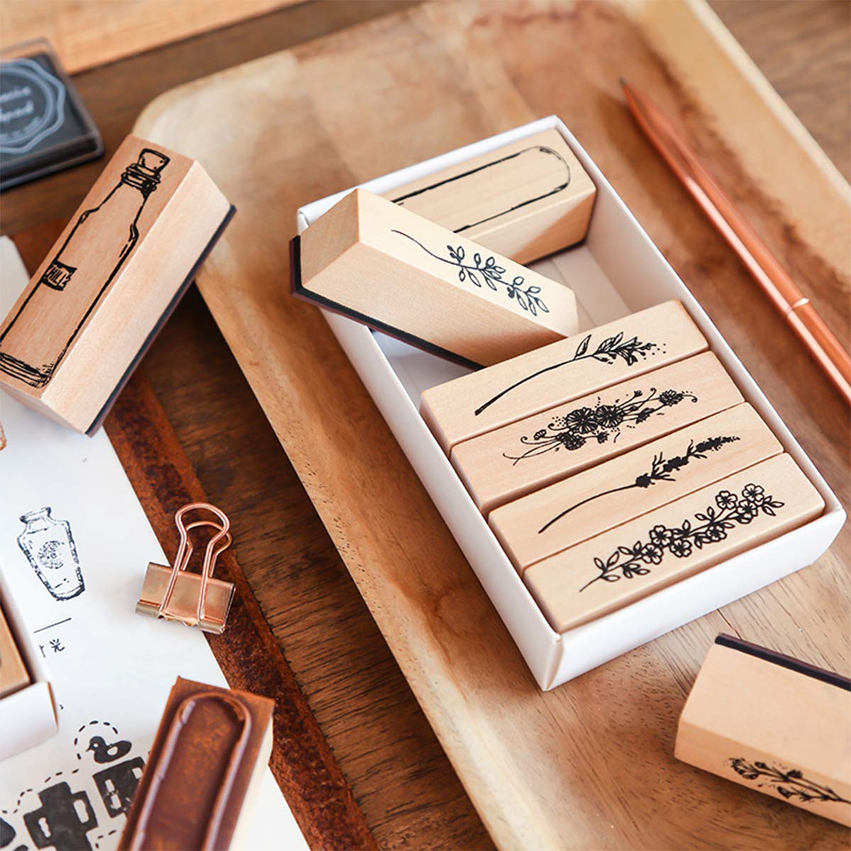 UCEC CRAFT: 70-Piece Alphabet Rubber Stamp Set for Clay & Crafting – Letters, Numbers & Punctuation