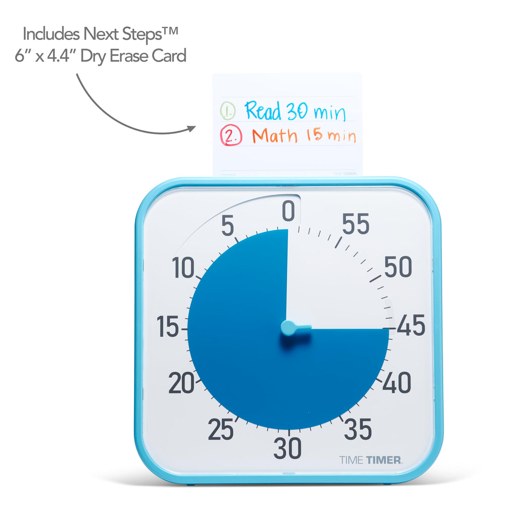 TIME TIMER 12 inch Visual Timer 60 Minute Kids Desk Countdown Clock with Dry Erase Activity Card, Also Magnetic for Classroom, Homeschooling Study Tool, Task Reminder, Home and Kitchen Timer