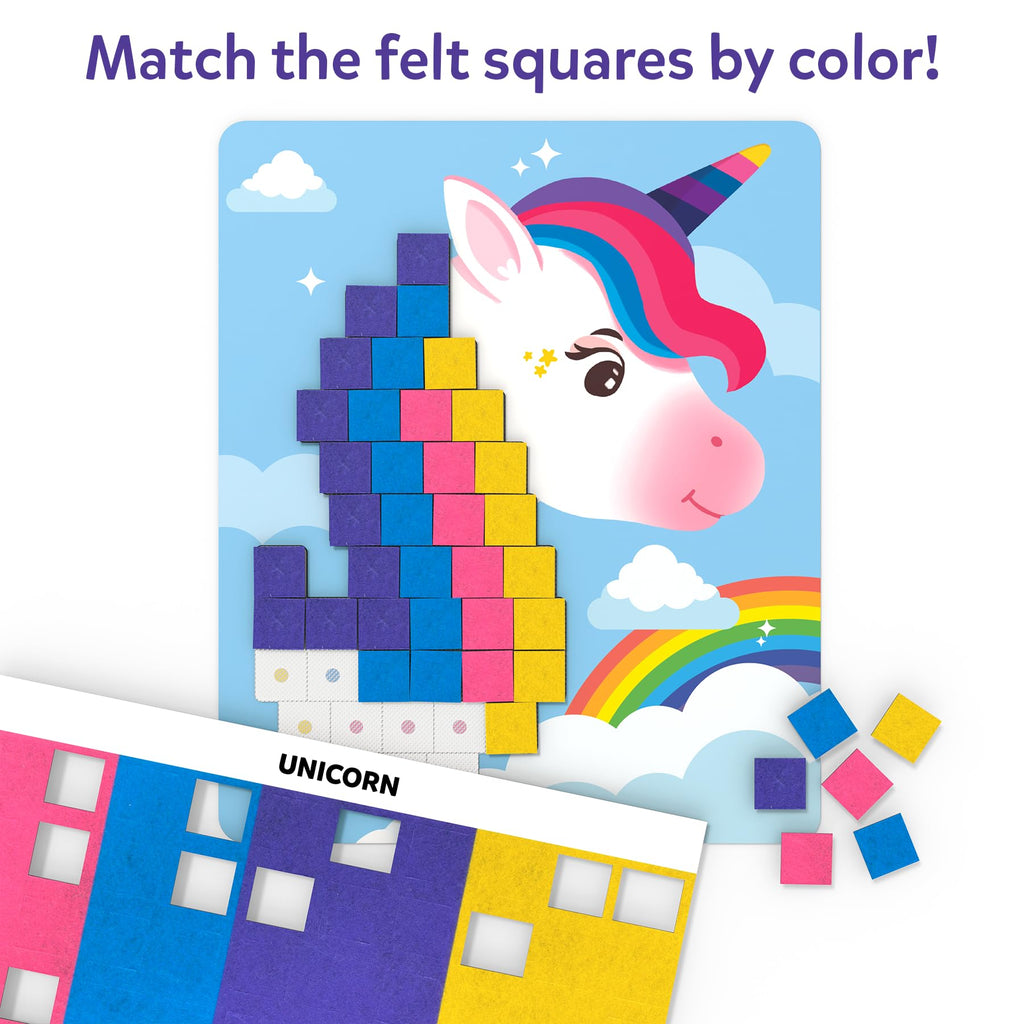 Skillmatics Felt Fun – Animals, Mosaic Art & Craft Activity, Christmas Gift