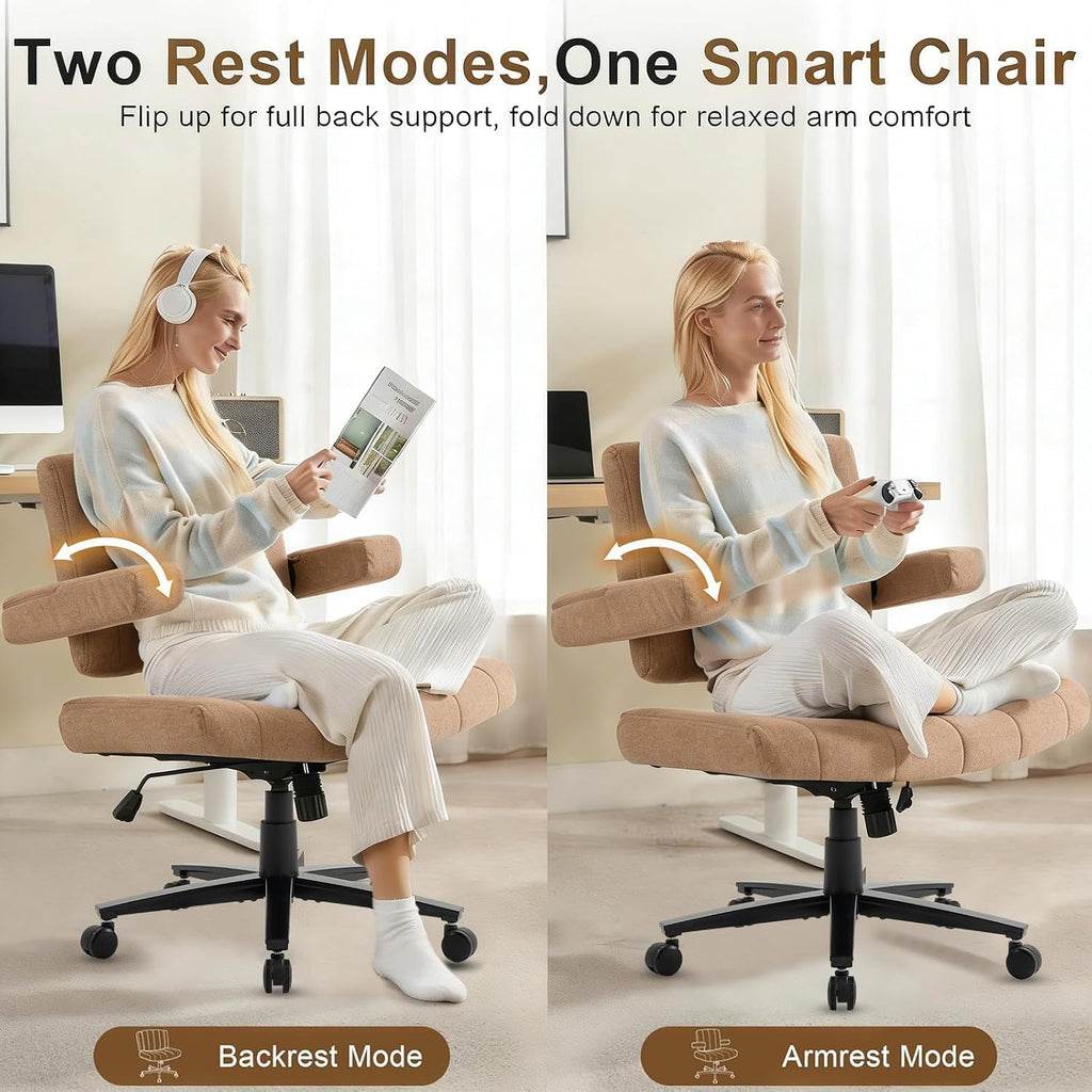 Vigosit Plush Cross-Legged Desk Chair (Multiple Colors)