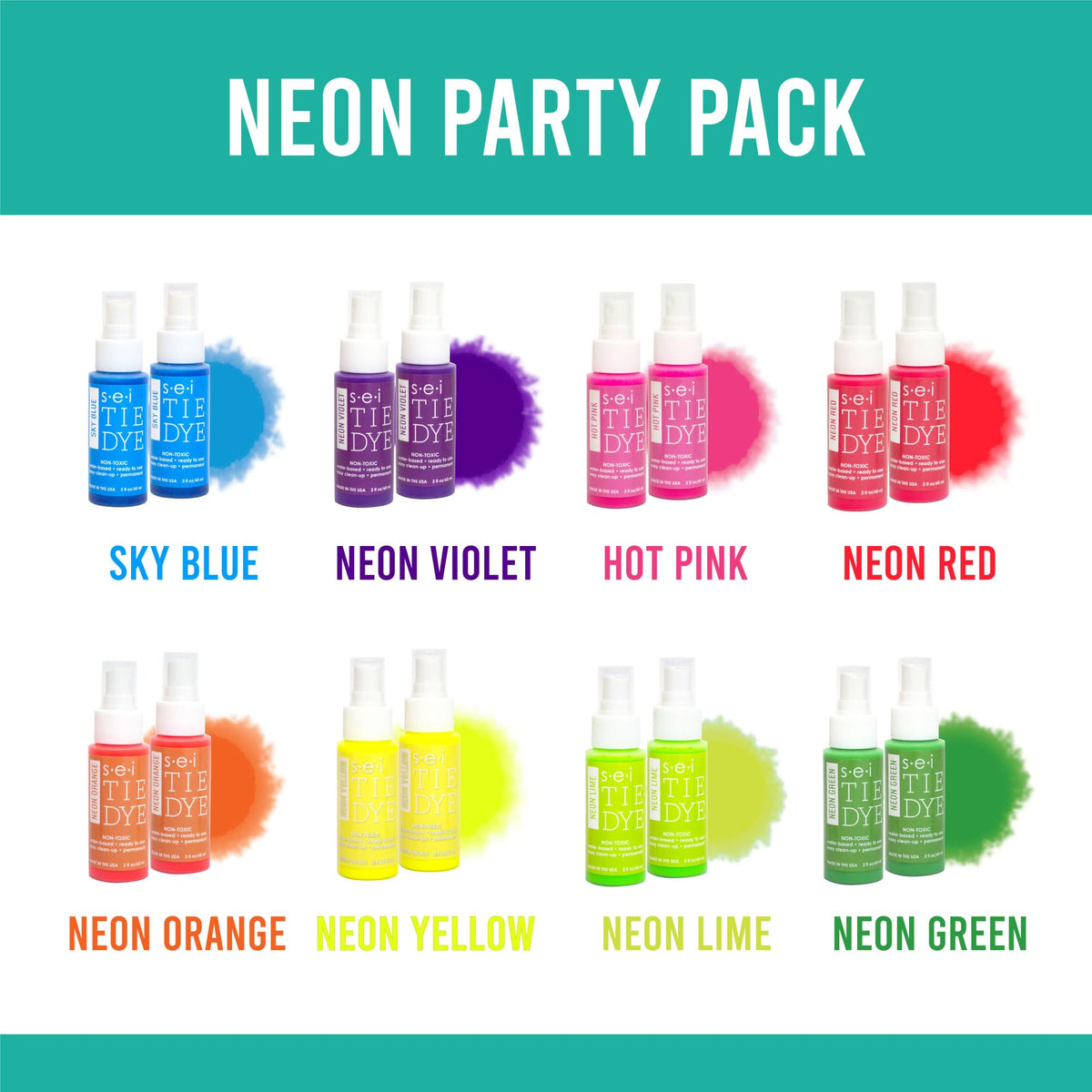 Sei Tie Dye Kit Natural Fade, 8 Color Earth Tone Fabric Dye Spray Set