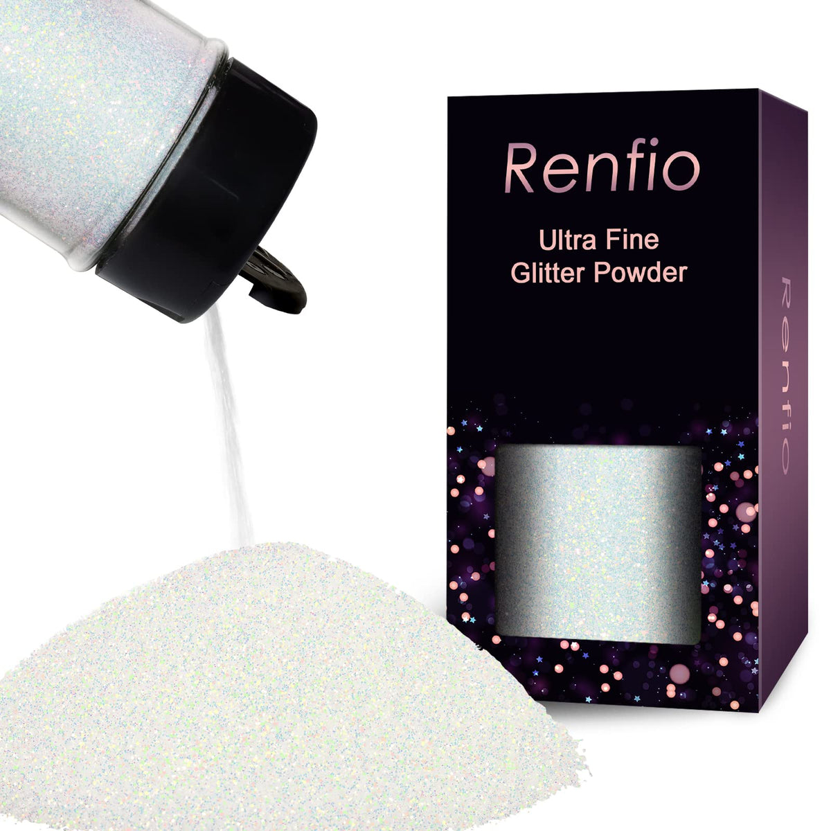 Renfio: Ultra Fine Glitter Powder, 2.11 oz (60g) – Metallic & Holographic