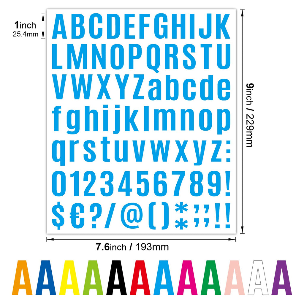 1512 Letter Stickers 12 Sheets Alphabet Stickers Vinyl Self-Adhesive Number Alphabet Vinyl Stickers, Mailbox Numbers Labels DIY Crafts Art Making, Decals for Sign,Scrapbook, Classroom Decor, Door