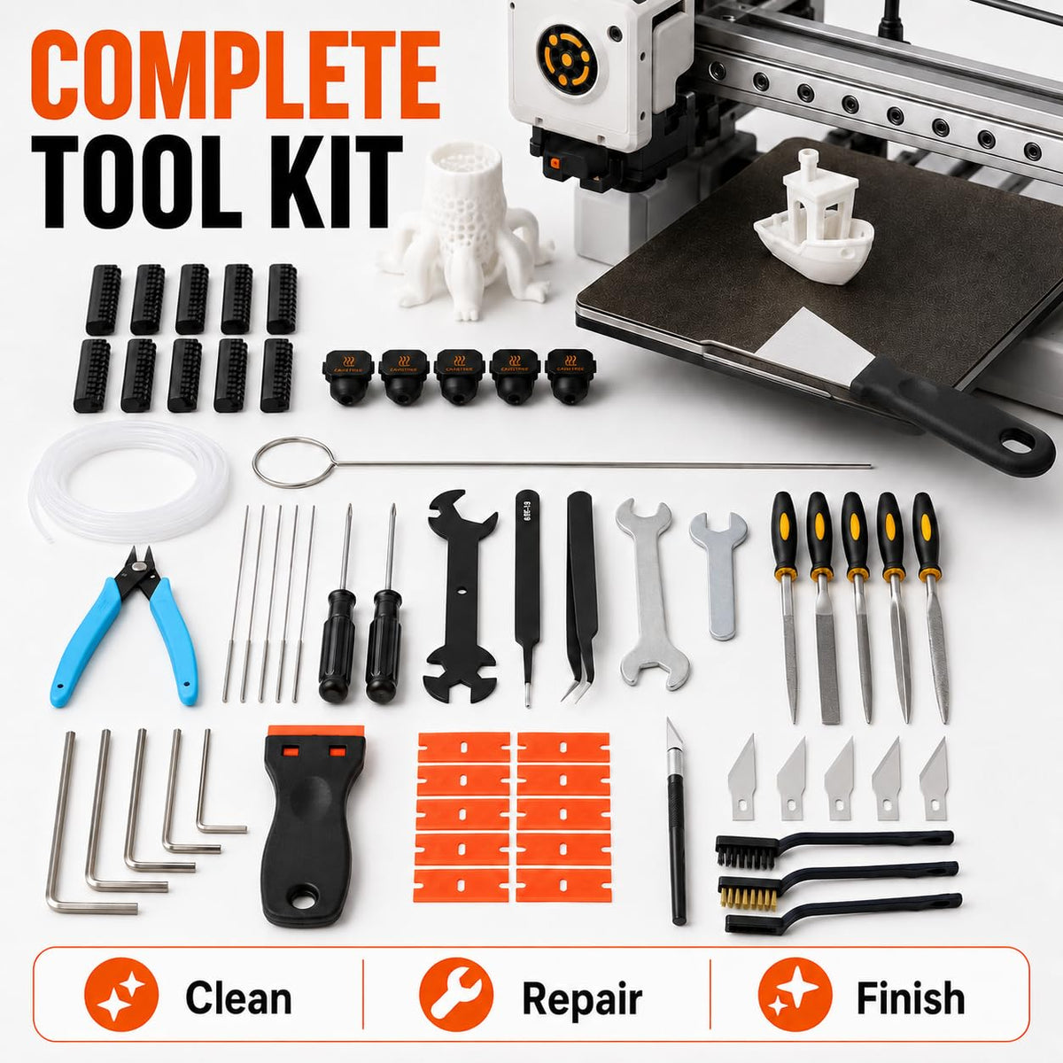61-Piece 3D Printer Tool Kit for Bambu Lab A1/A1 Combo, Maintenance Set