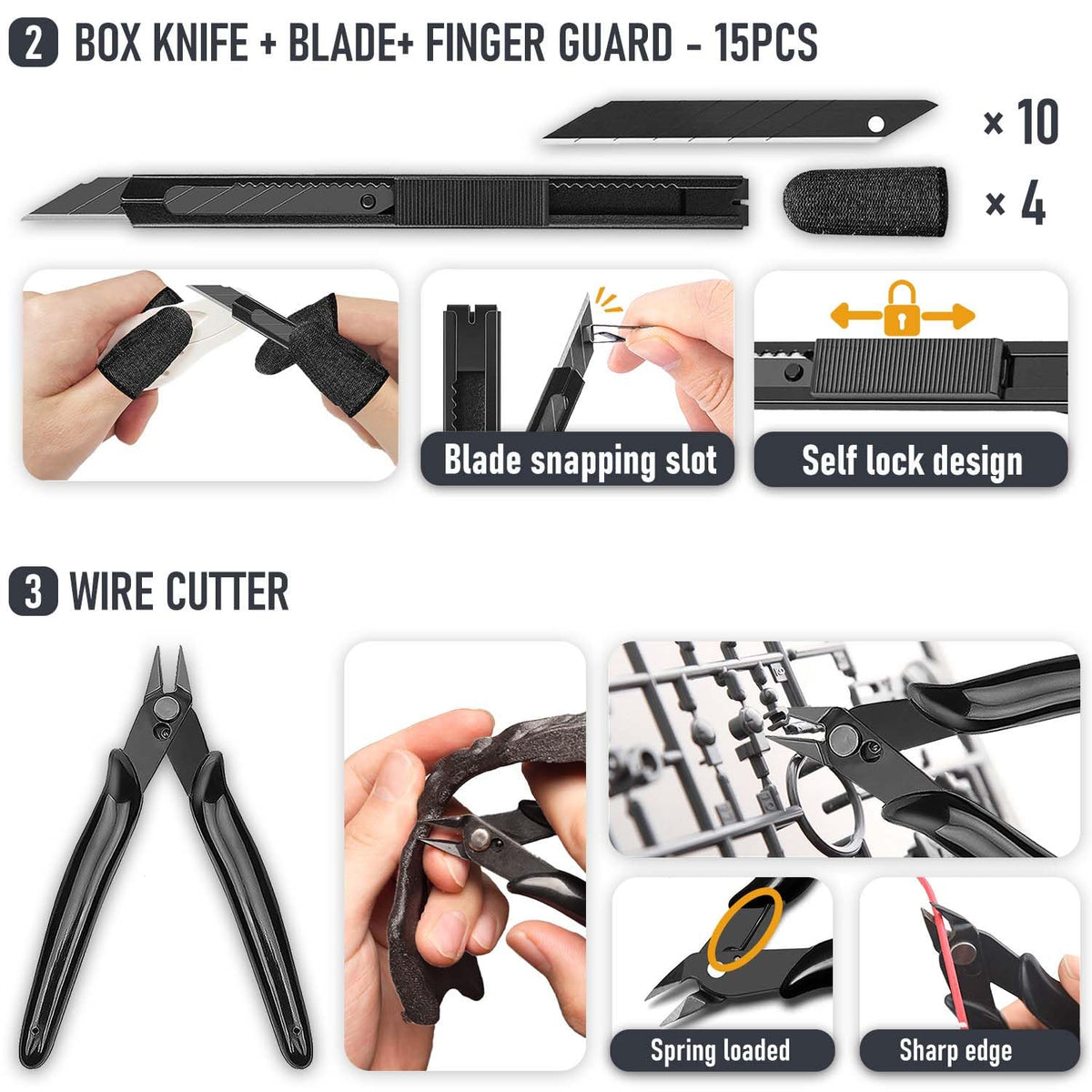 3D Printer Tools Kit, Quality 3D Printing Tool Kit for Model Finishing/Deburring/Drilling, 3D Printer Accessories for All FDM/SLA Printers Removing Support, Cutting Filament, Cleaning Nozzle