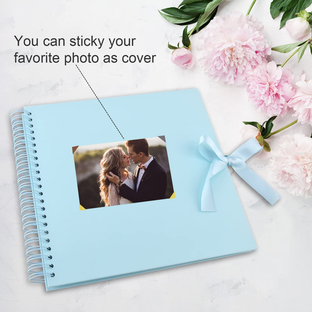 Gotideal 80 Pages Scrapbook Album with 10 Metallic Markers, Black