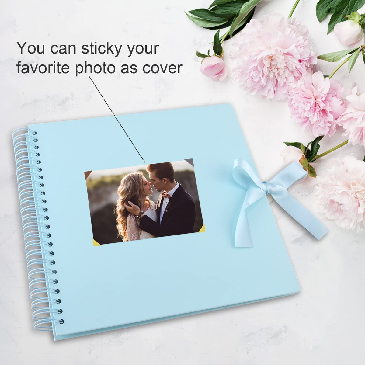 Gotideal 80 Pages Scrapbook Album with 10 Metallic Markers, Black
