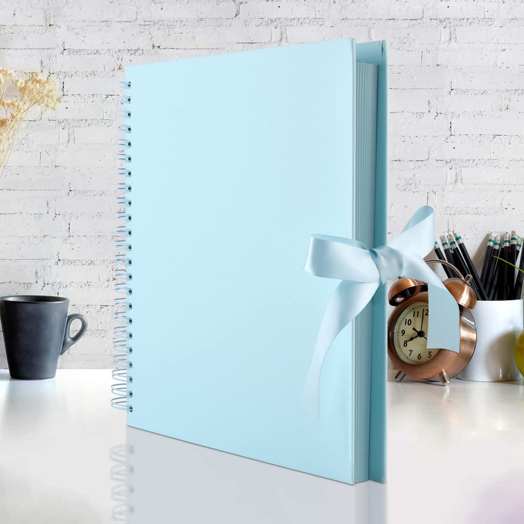 Gotideal 80 Pages Scrapbook Album with 10 Metallic Markers, Black
