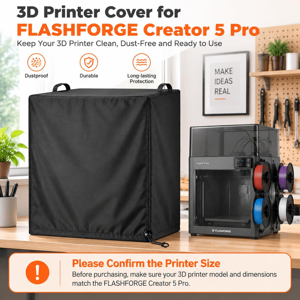 3D Printer Cover for FLASHFORGE 5M,3D Printer Dust Cover