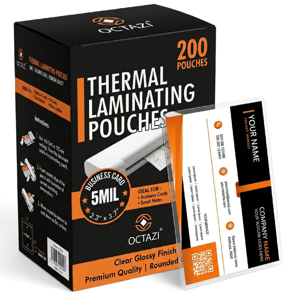 OCTAZI: Letter Size Thermal Laminating Sheets (3 Mil, 100-Count)