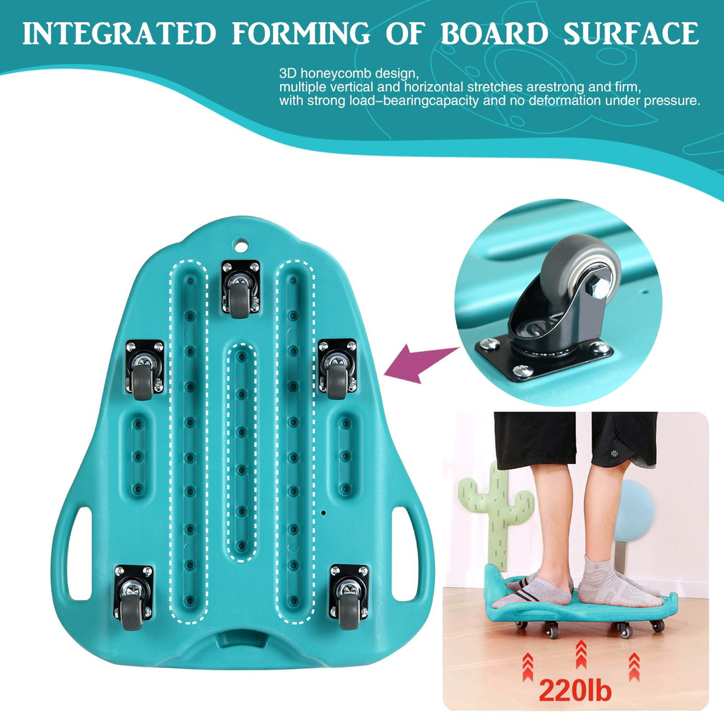 LLYJJKUWL Large Scooter Board with Handles - PE & Sensory Training Equipment