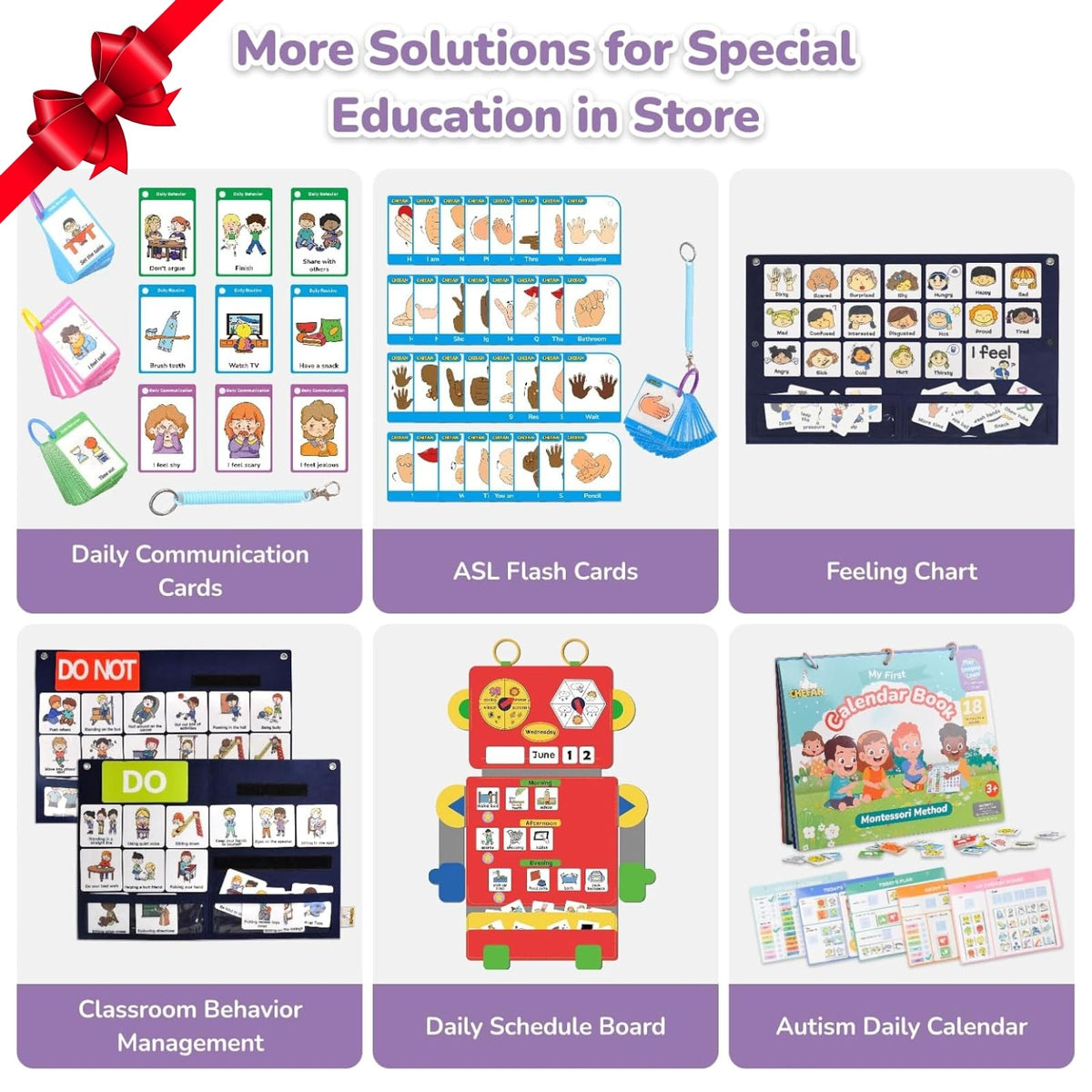 CHEFAN Feelings Chart for Kids, Calm Down Corner & SEL Classroom Tool