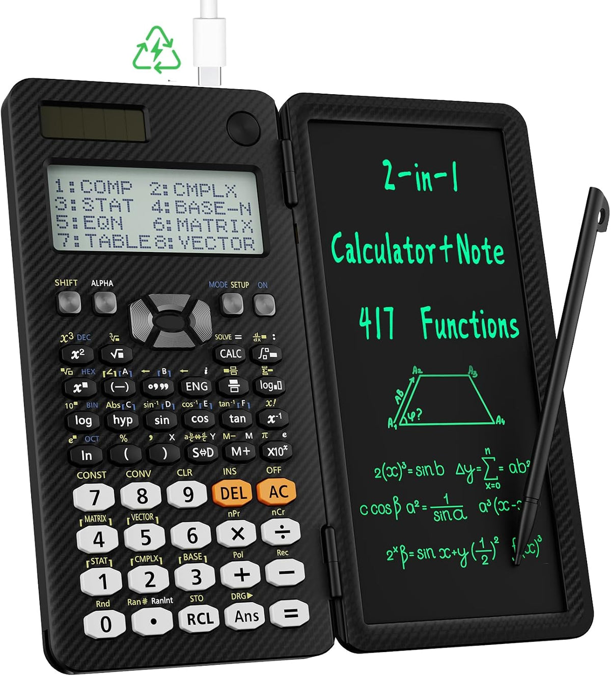 ROATEE 991ES MAX Scientific Calculator with Notepad