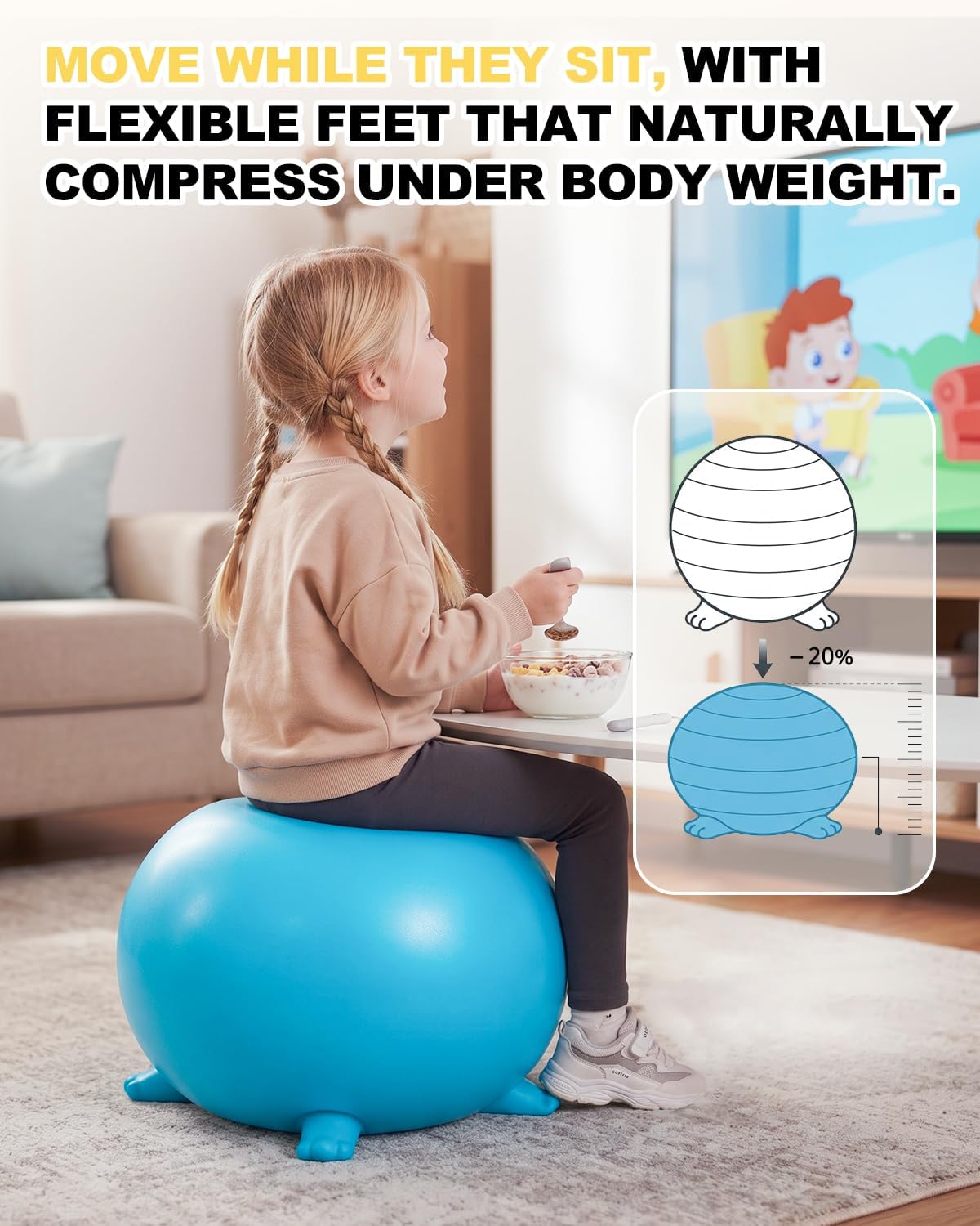 Trideer Flexible Seating for Classroom, Yoga Ball Chairs for Kids
