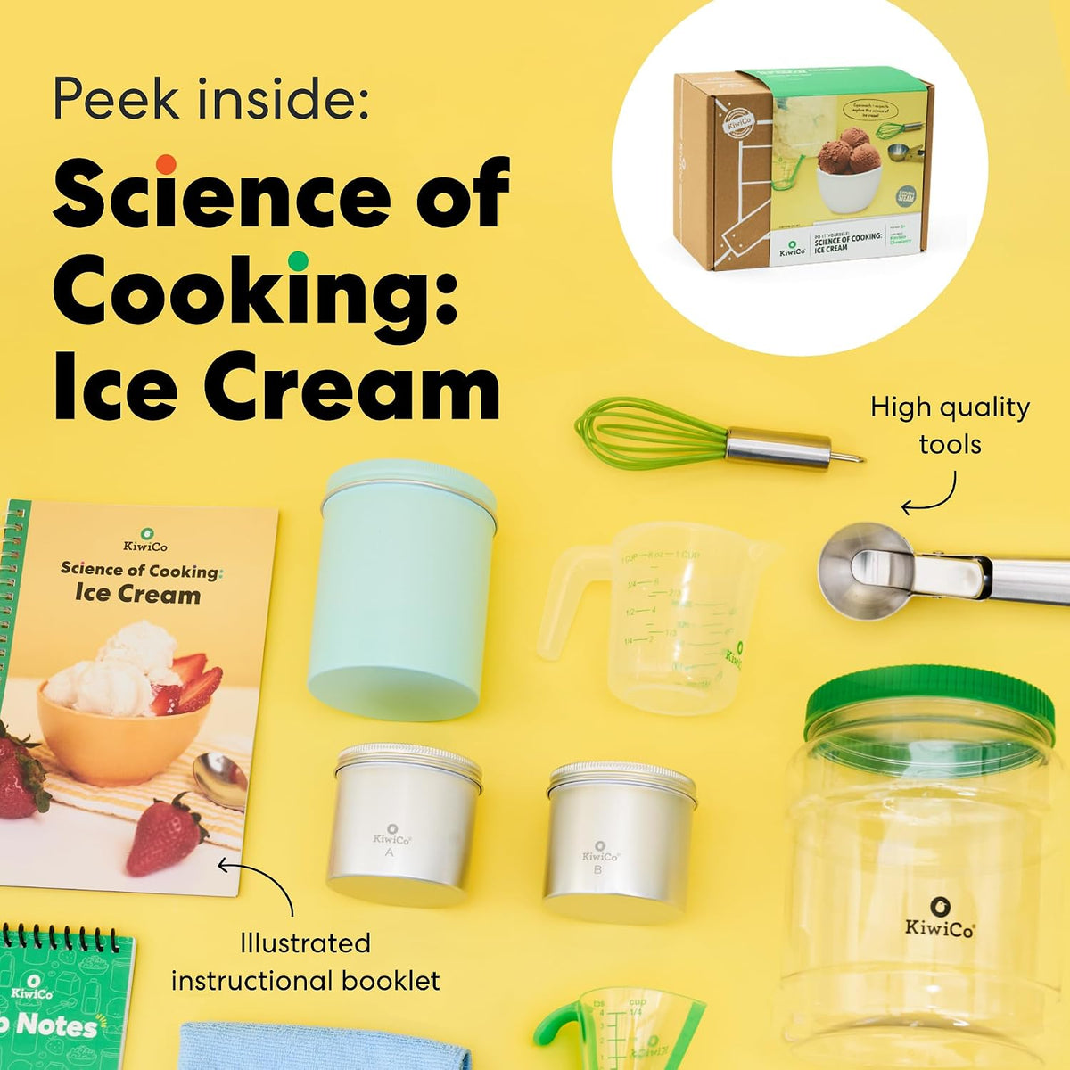 KiwiCo Science of Cooking Bundle: Ice Cream & Mini Cakes Kits, Ages 5+