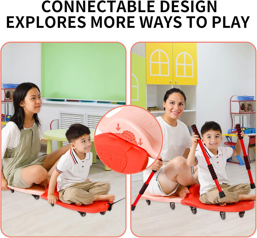 LLYJJKUWL Large Scooter Board with Handles - PE & Sensory Training Equipment