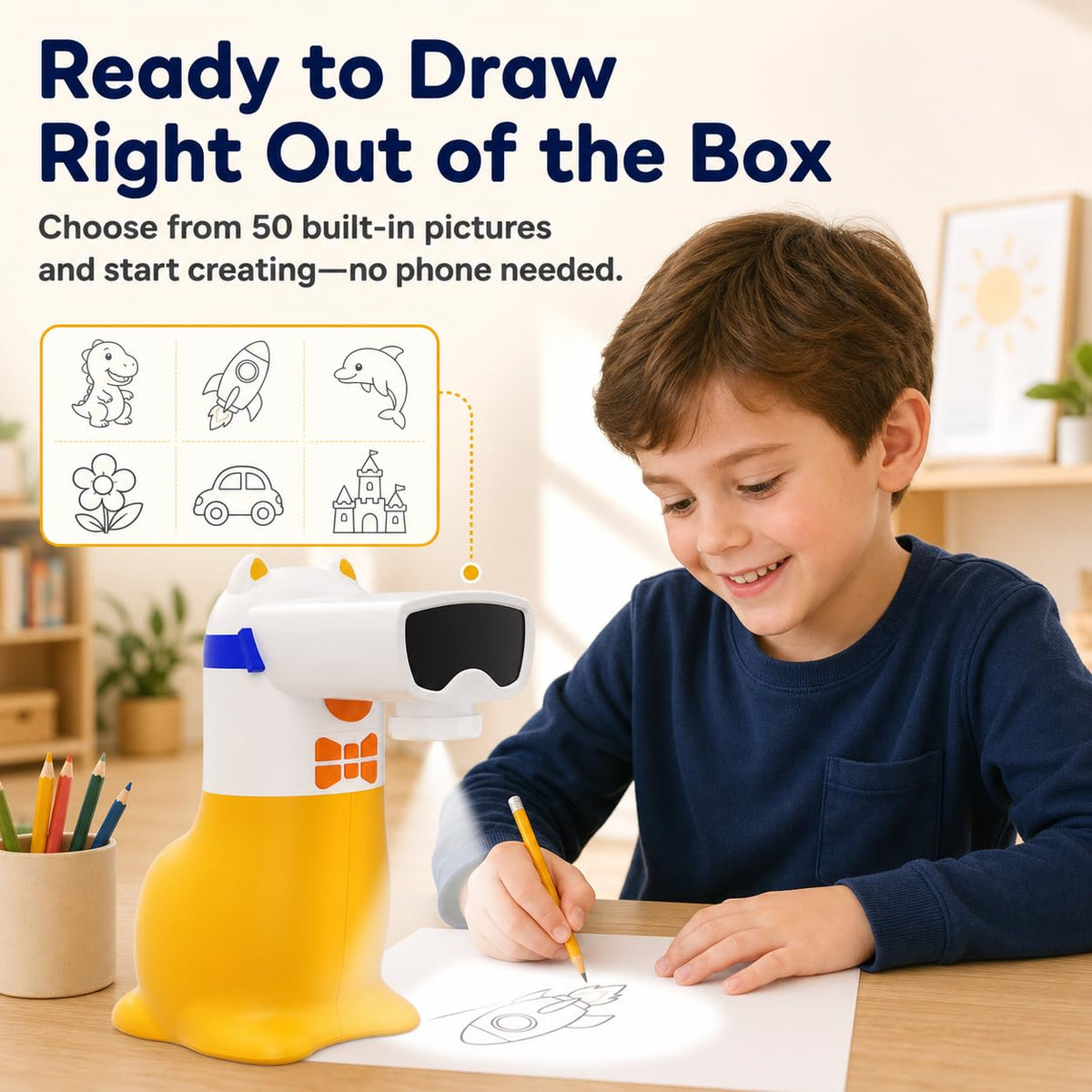 AI Drawing Projector for Kids, Birthday Gift Toy, Ages 5-12