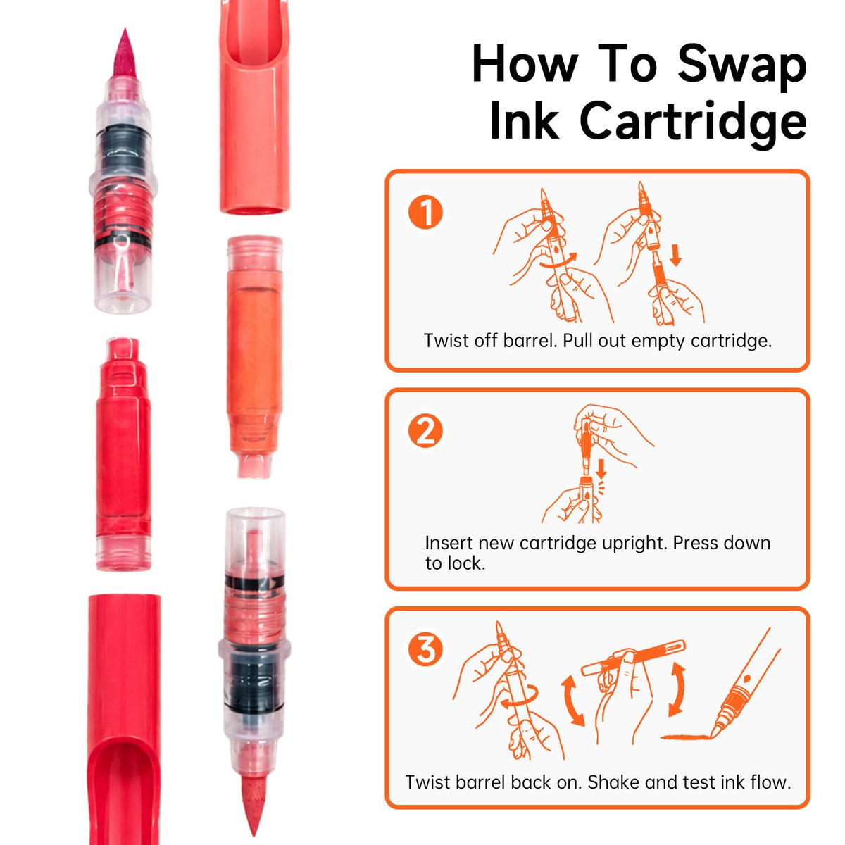 Shuttle Art 96 Colors Dual Tone Refillable Acrylic Markers with 100 Refills