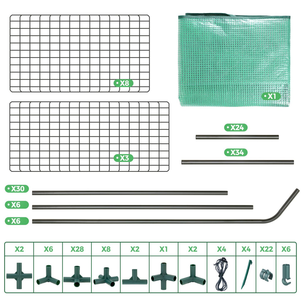 Ohuhu Plastic Greenhouse with 3–4 Tiers, Up to 22.56 Sq Ft