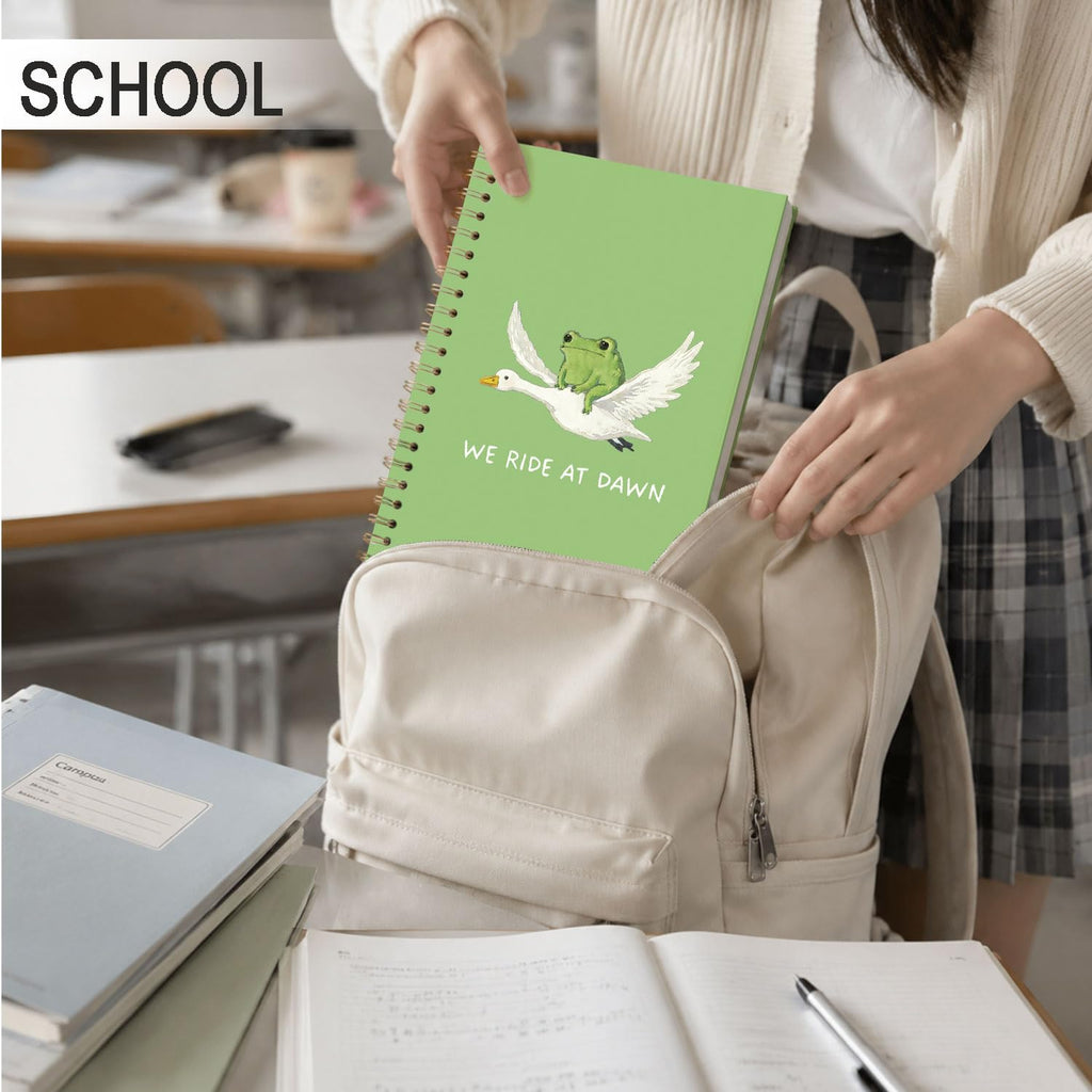 Frog Notebook, Frog Office Supplies, Cute Spiral Journal for Teens
