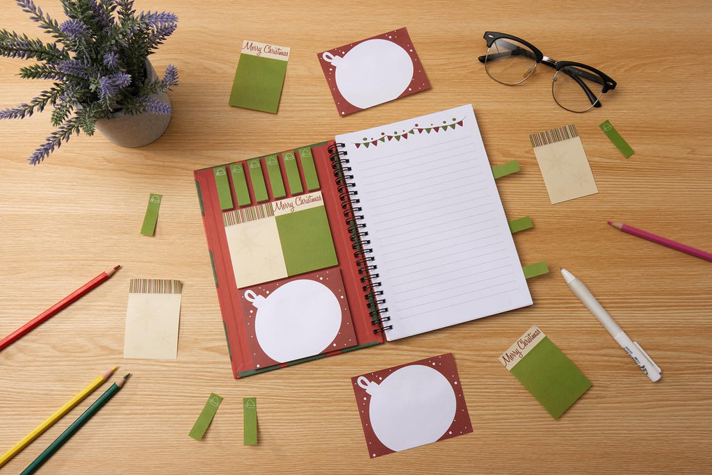A5 Spiral Sticky Notebook,with 9 pads of decorated sticky notes and a handy notebook,for Bible study;Note Pads Teacher Appreciation Gift Writing Memo Pads School Office Supplies and Daily Life Organization (Daisy)