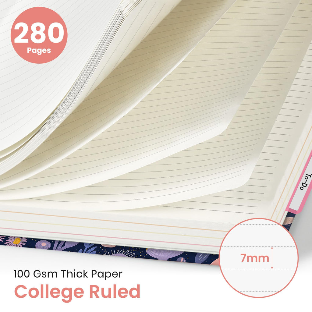 Taja Spiral Notebooks for Work 5 Subject Notebook with Removable Dividers