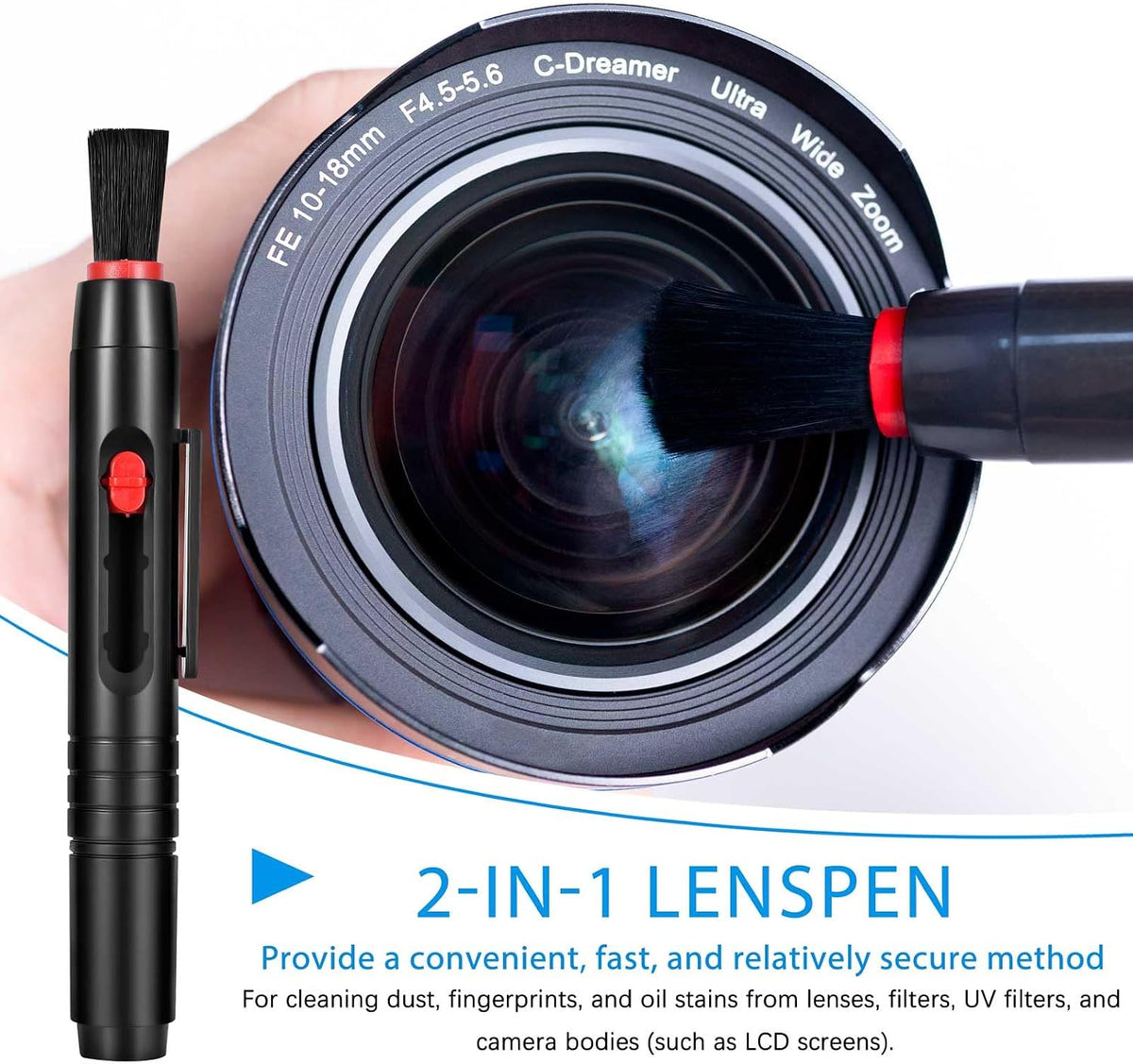 Camera Cleaning kit - Professional Camera Lens Cleaning Kit,Complete DSLR & Mirrorless Camera Sensor Cleaning Set Kit with Lens Pen, Blower, Brush, and Solution for Photography Essentials