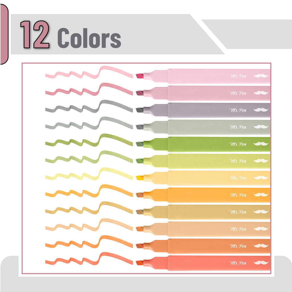 Mr. Pen- Aesthetic Bible Highlighters No Bleed Through Assorted Color