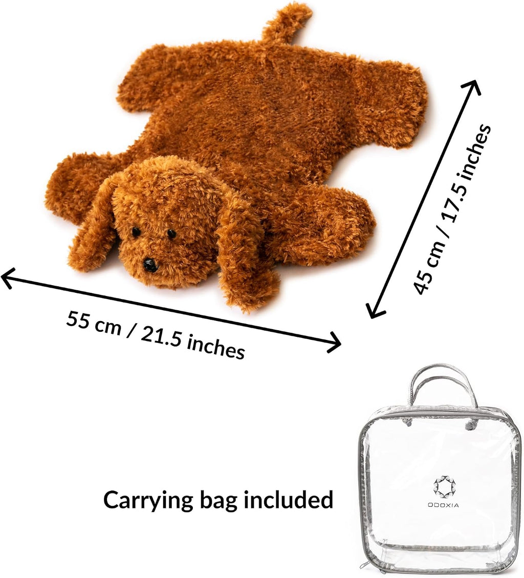 ODOXIA Weighted Lap Pad for Kids | Calming & Comforting | Lap Animal | Dog Buddy | Sensory Weight Animals | Weighted Blanket for Sensory Disorder | Carrying Bag Included | 5 Lbs