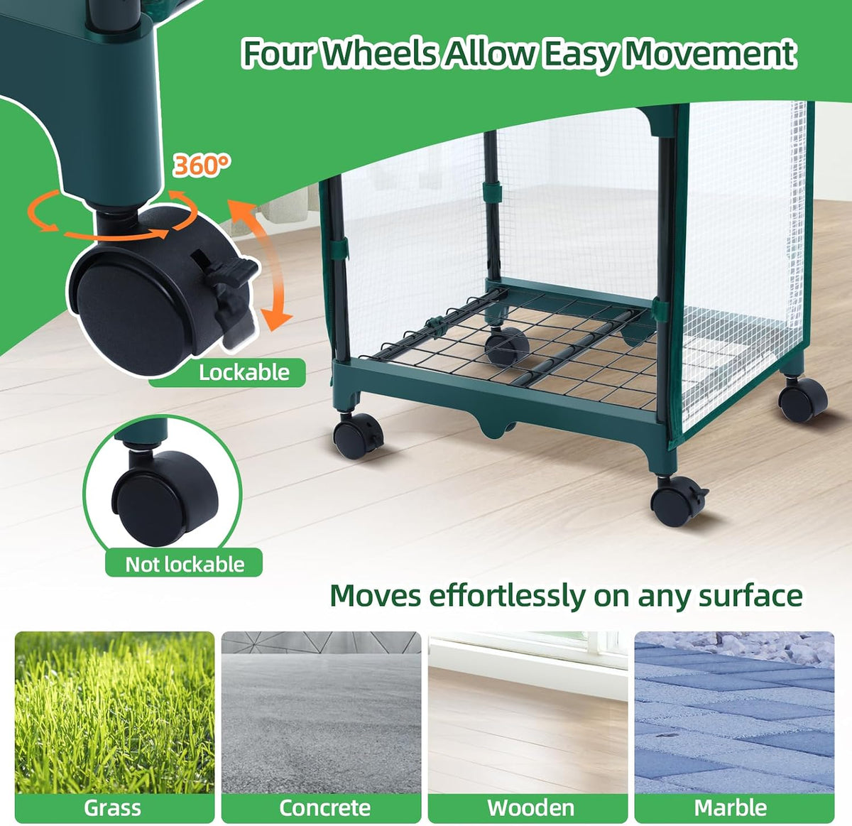 Ohuhu Portable Greenhouse with 4 Shelves (Mini & Large Sizes)