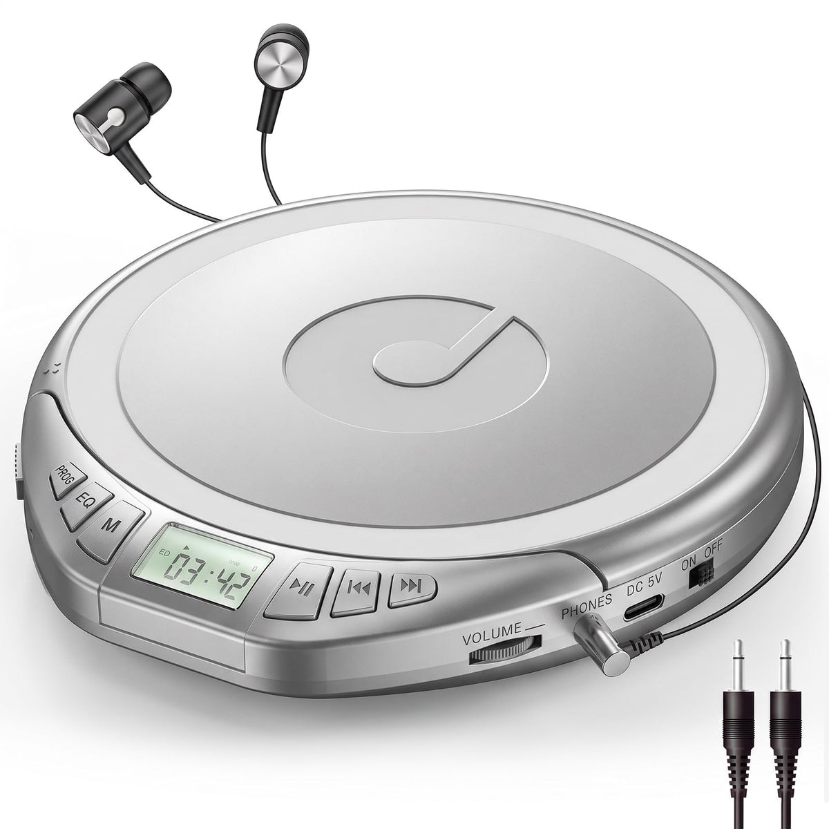 Gueray H-01 Portable CD Player with Earphones for Learning (K–12)