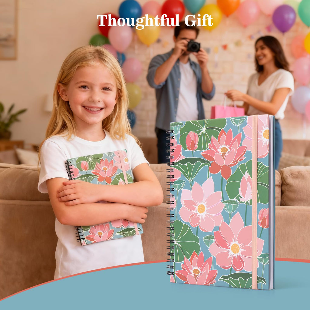 A5 Spiral Sticky Notebook,with 9 pads of decorated sticky notes and a handy notebook,for Bible study;Note Pads Teacher Appreciation Gift Writing Memo Pads School Office Supplies and Daily Life Organization (Daisy)