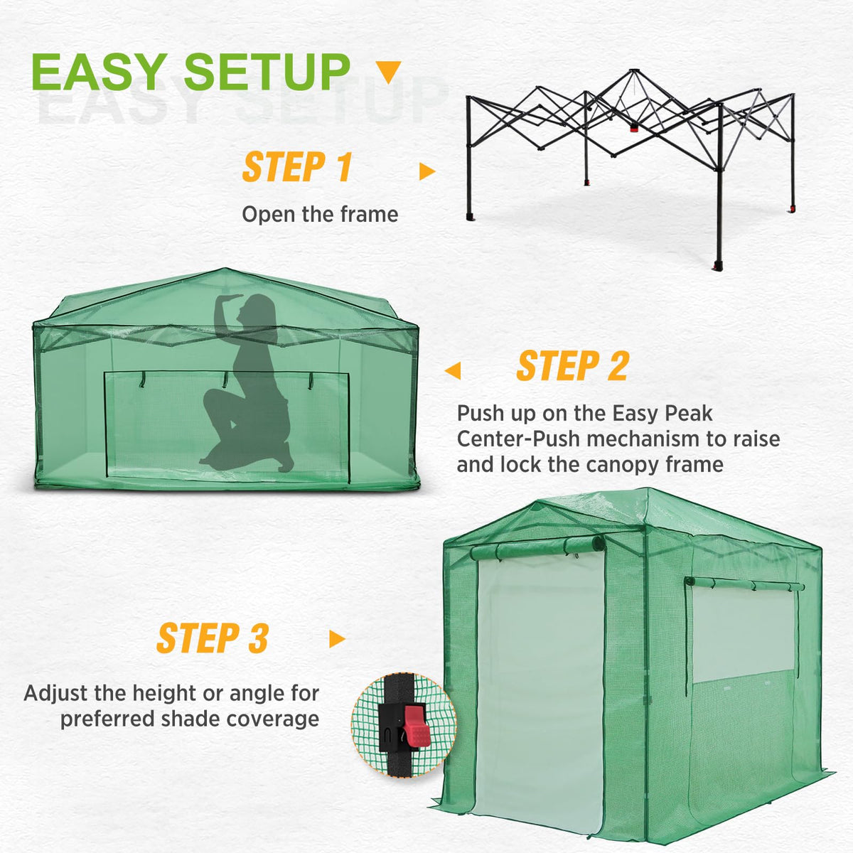 EAGLE PEAK Pop-Up Walk-In Greenhouse (Multiple Sizes)