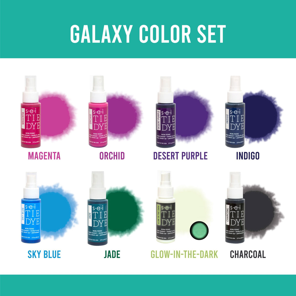 Sei Tie Dye Kit Natural Fade, 8 Color Earth Tone Fabric Dye Spray Set