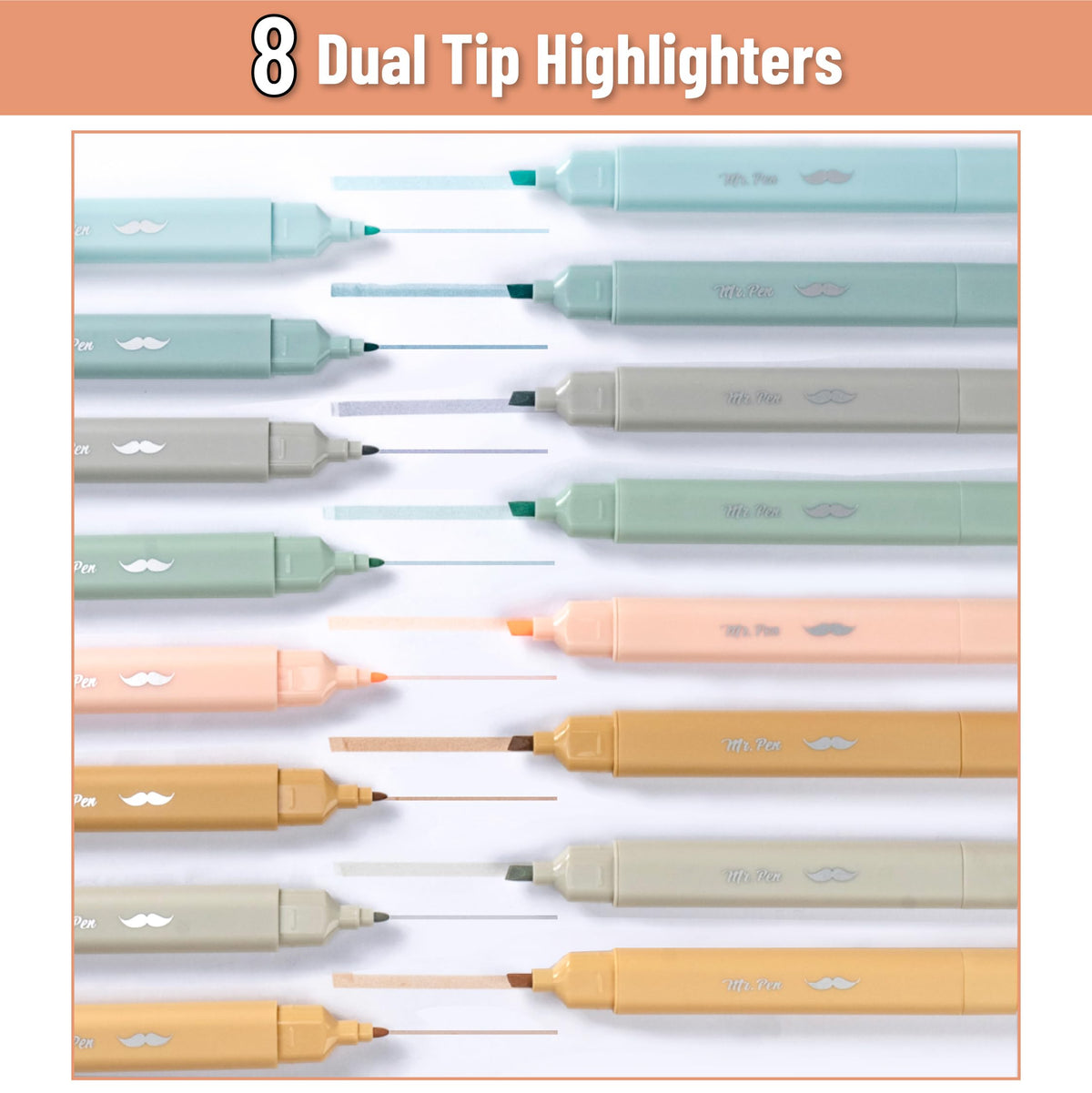 Mr. Pen- Dual Tip Bible Highlighters with Stand, 24 Pack