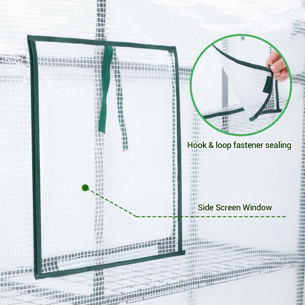 Ohuhu Plastic Greenhouse with 3–4 Tiers, Up to 22.56 Sq Ft
