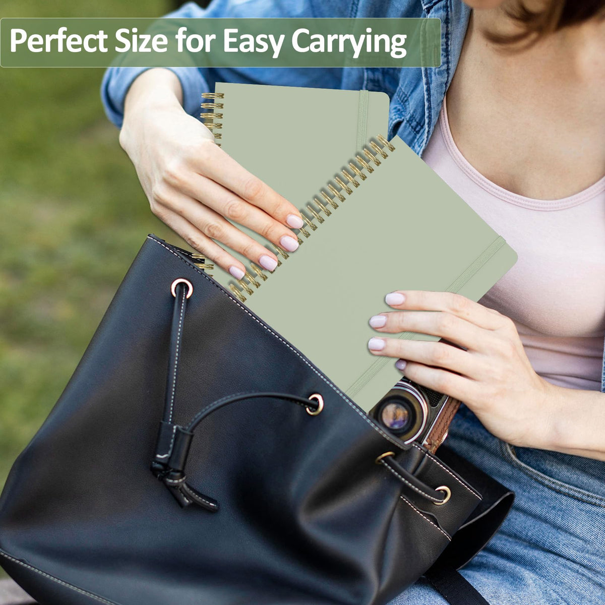 Forvencer Blank Spiral Sketchbook, 8" x 5.6" Hardcover, 100 GSM – 2 Pack
