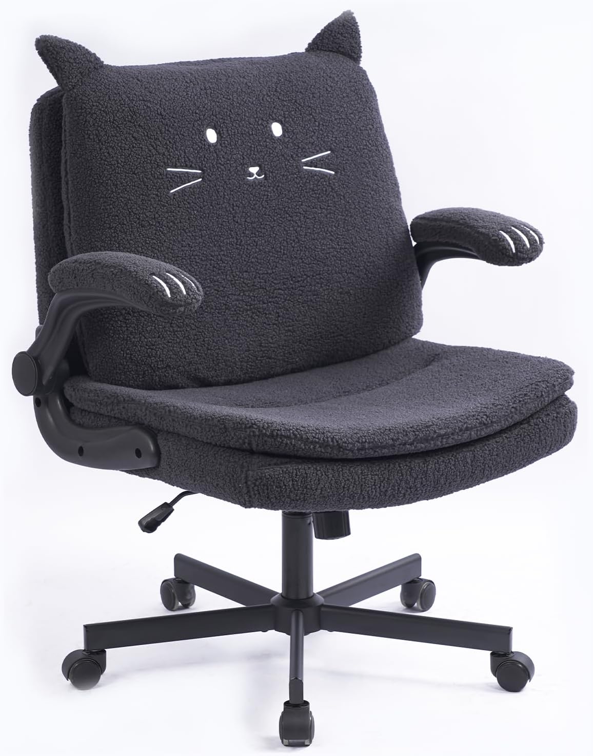 TUNYI Wide Cushioned Desk Chair with Wheels (Multiple Colors)