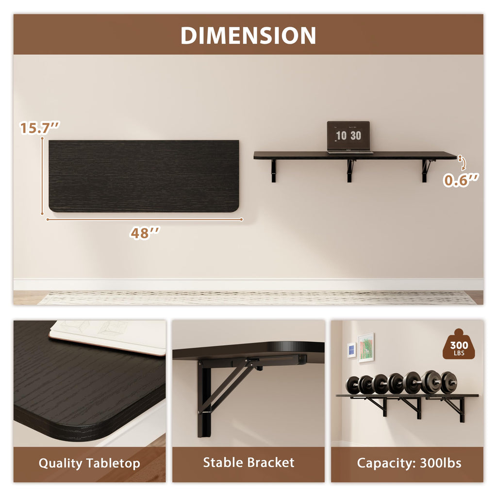 Dogsky Wall Mounted Folding Table 24x15.7 in - 100LB Capacity