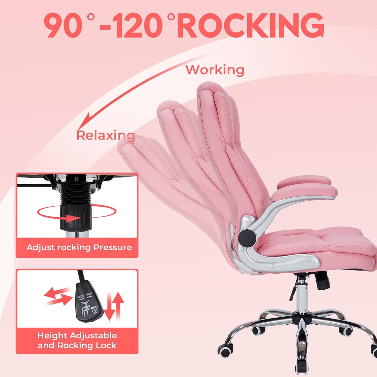 HESL 350 lb High-Back Executive Desk Chair (Multiple Colors)