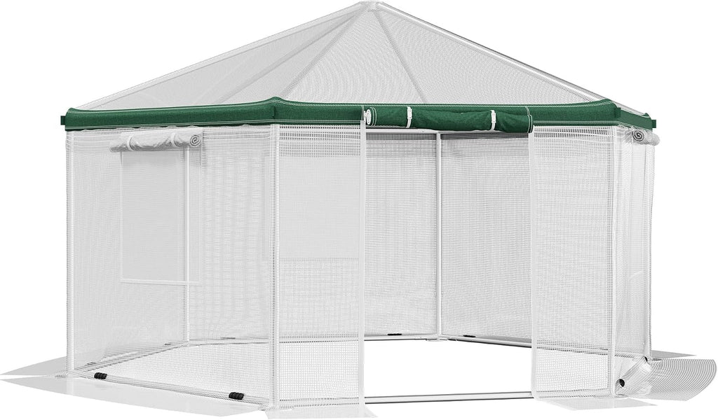 AMERLIFE 182.25 Sq Ft Hexagonal Walk-In Greenhouse (13.5 ft × 13.5 ft)
