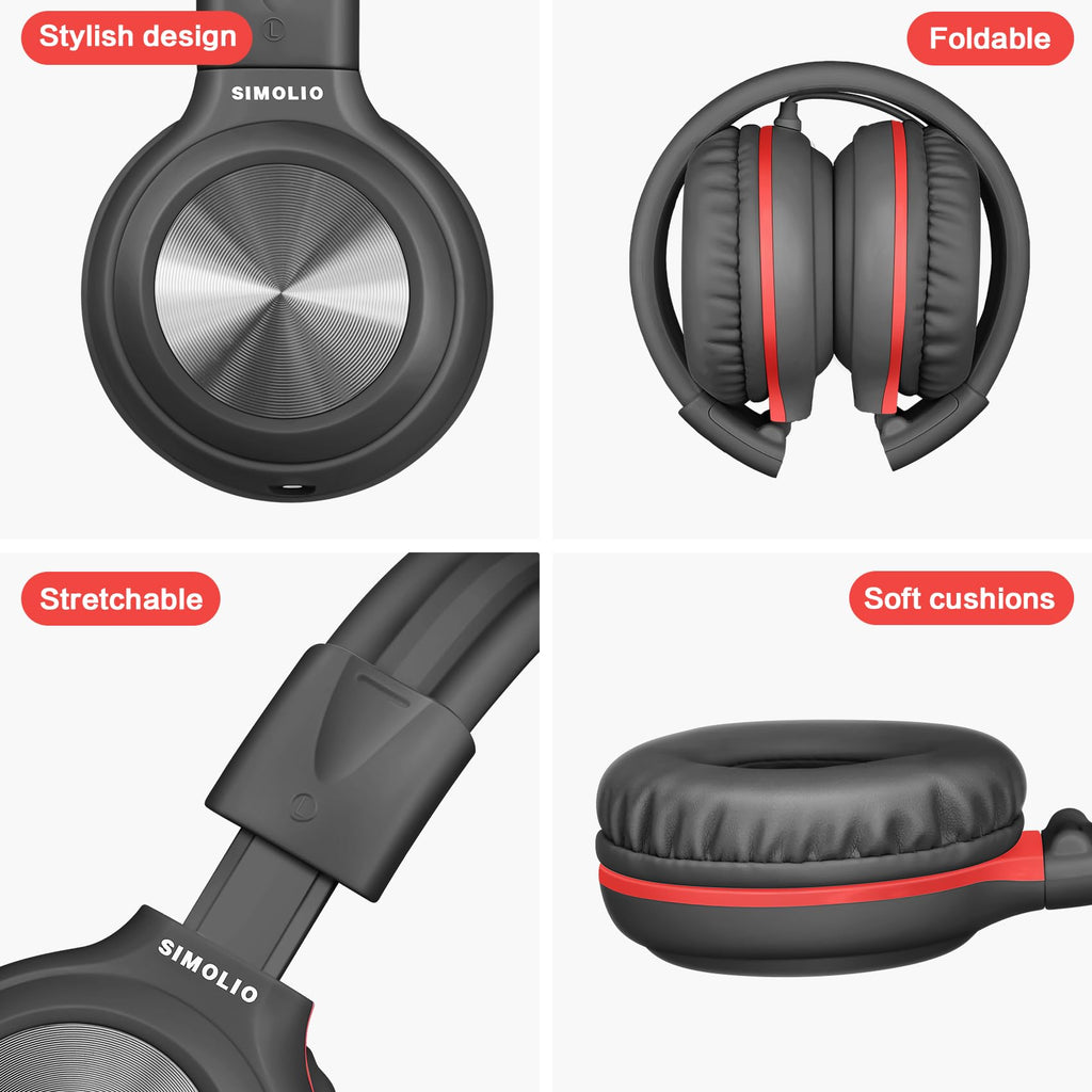 SIMOLIO Manyshare Kids Headphones with Mic, 3.5mm Wired School Headset
