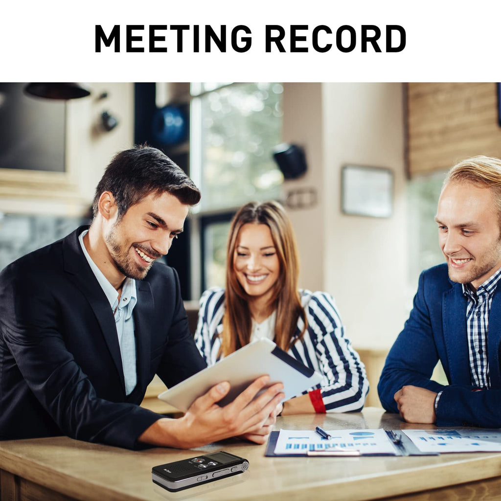 Digital Voice Recorders 8GB Audio Recorder Voice Activated Recorder for Lectures, Meetings, Interviews Recording Device with Microphone USB Cable, MP3 Player (8GB