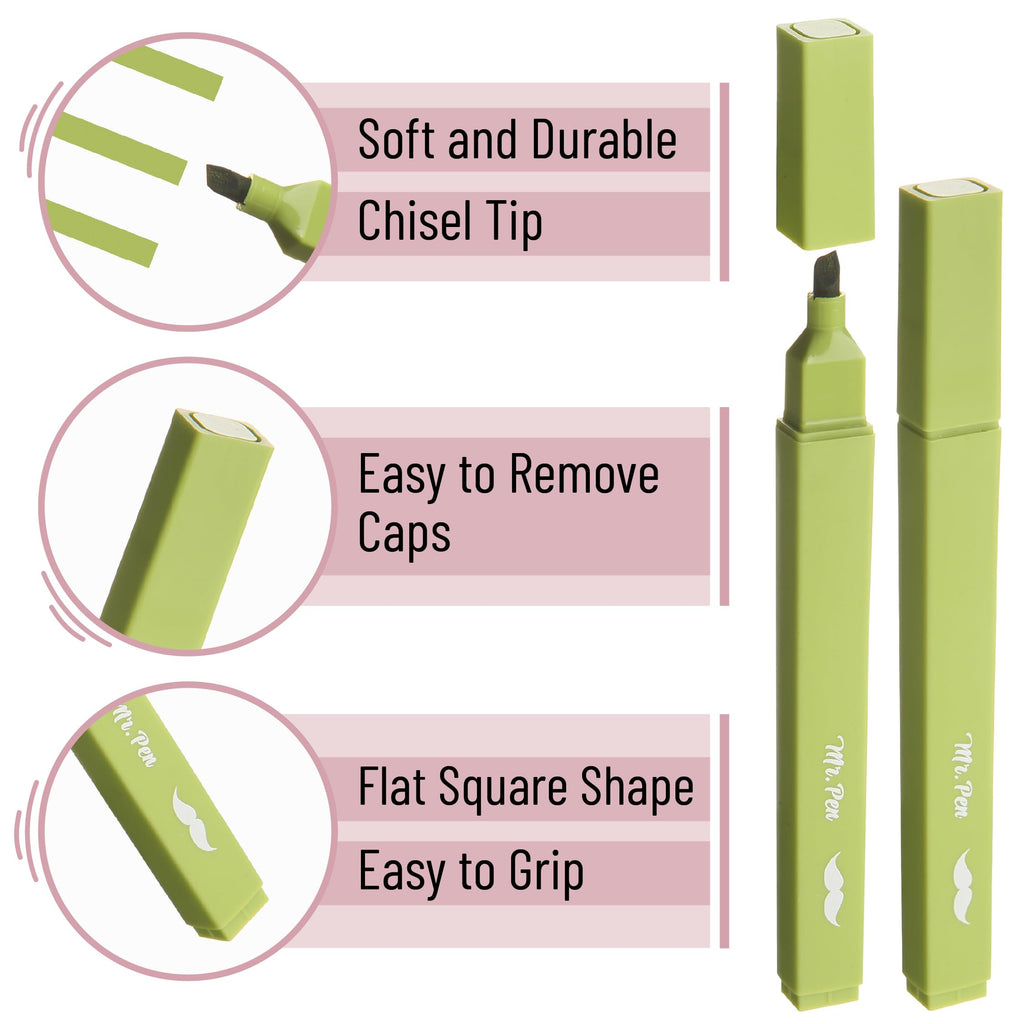 Mr. Pen- Aesthetic Bible Highlighters No Bleed Through Assorted Color