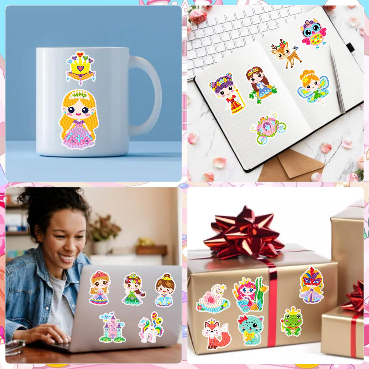 Labeol Diamond Art Kits for Kids Boys and Girls Ages 6-8-10-12 Easy to DIY Creative Diamond Art Sticker Craft by Numbers Kits for Kids and Adult Beginners (Animal)